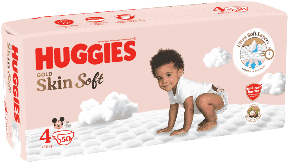 HUGGIES GOLD SIZE 4 50'S