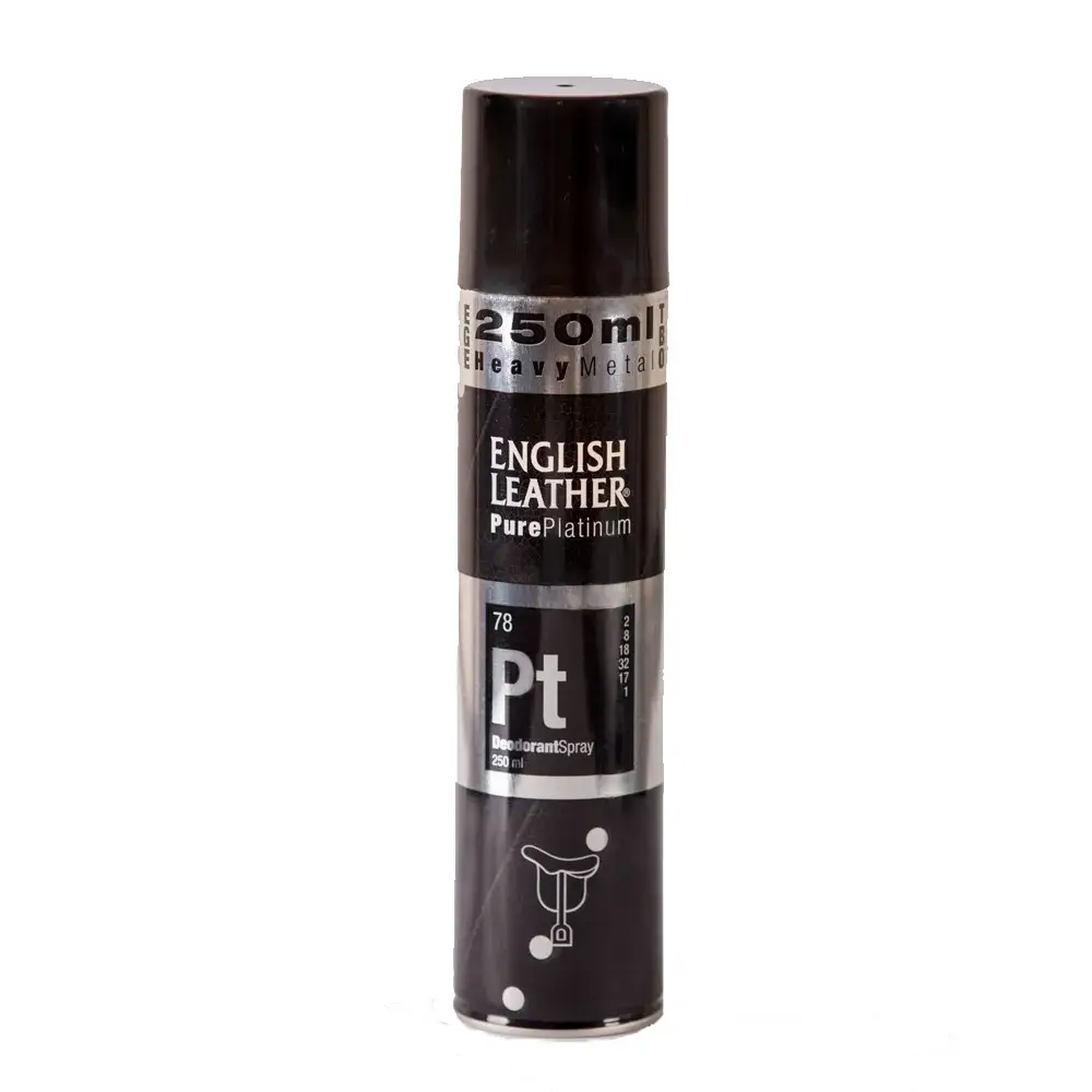 Front of English Leather Pure Platinum Deodorant Spray 250 ml can