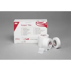 3M Transpore White surgical tape 72mm x 5m box with rolls