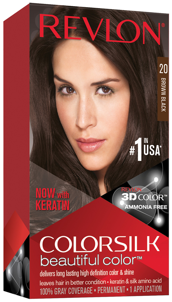 Revlon Colorsilk Brown Black Beautiful Color Permanent Hair Colour 1s