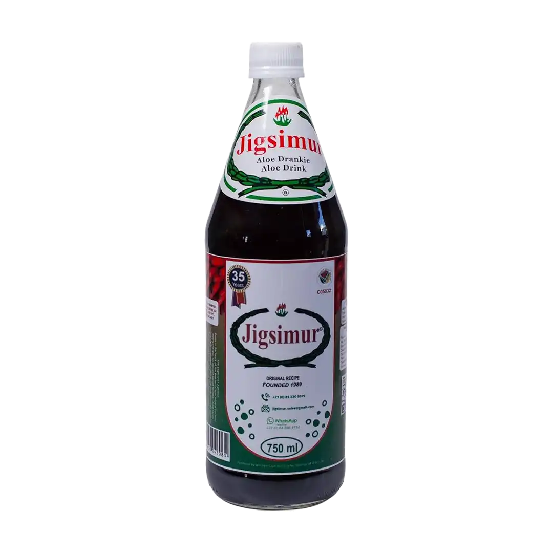 Front of Jigsimur Aloe Drink 750 ml bottle
