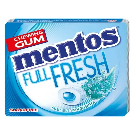 Front of Mentos Full Fresh Mint Chewing Gum 14 g pack