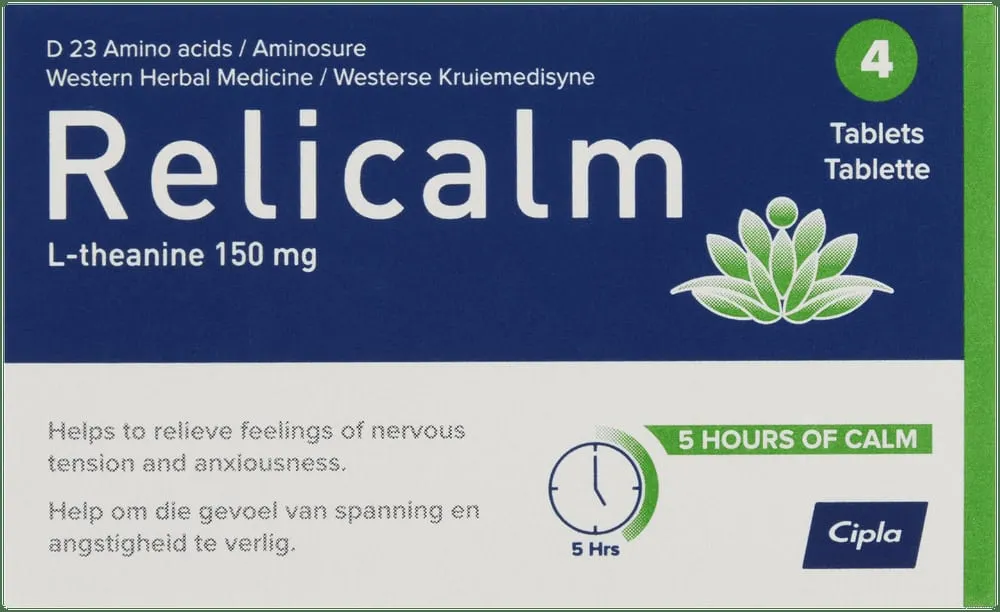 Cipla Relicalm L-Theanine Calming Tablets 4s