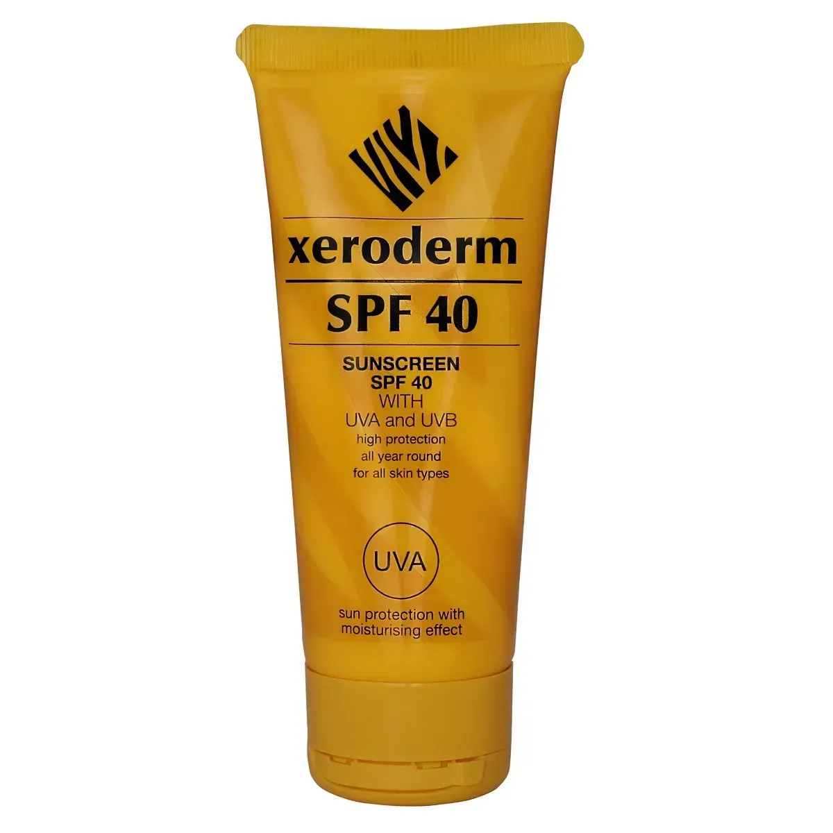 Front of Van Dyk Xeroderm SPF40 Sunscreen Cream 100 g tube