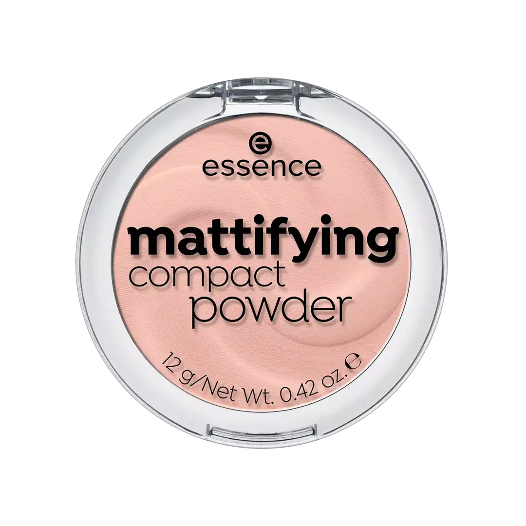 Front view of open Essence Mattifying Compact Powder compact, 12 g