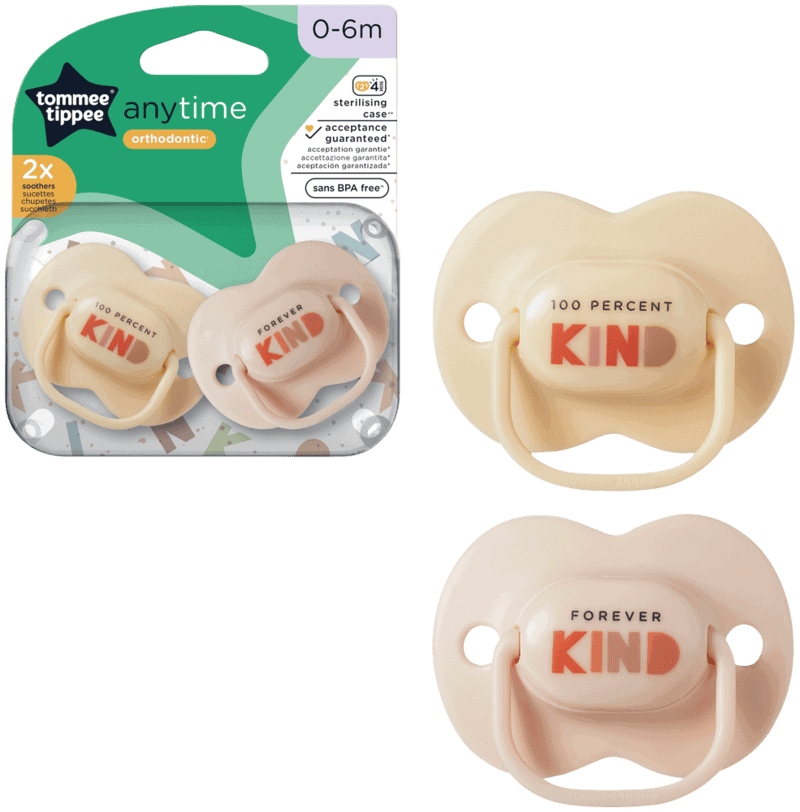 Tommee Tippee Anytime Orthodontic Soothers 2pk