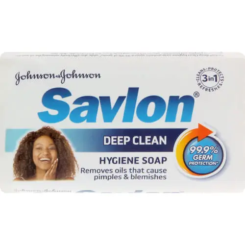 Front of Savlon Deep Clean Hygiene Soap 175 g bar