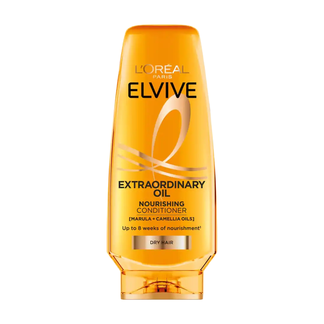 Front of L'Oréal Elvive Extraordinary Oil Nourishing Conditioner bottle for dry hair