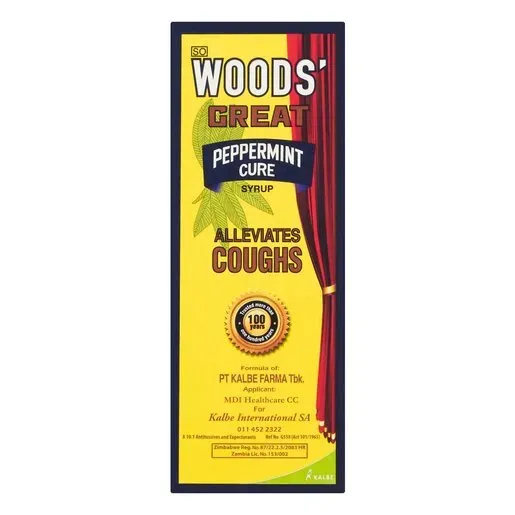 Front of Woods Great Peppermint Cure Syrup 50 ml box