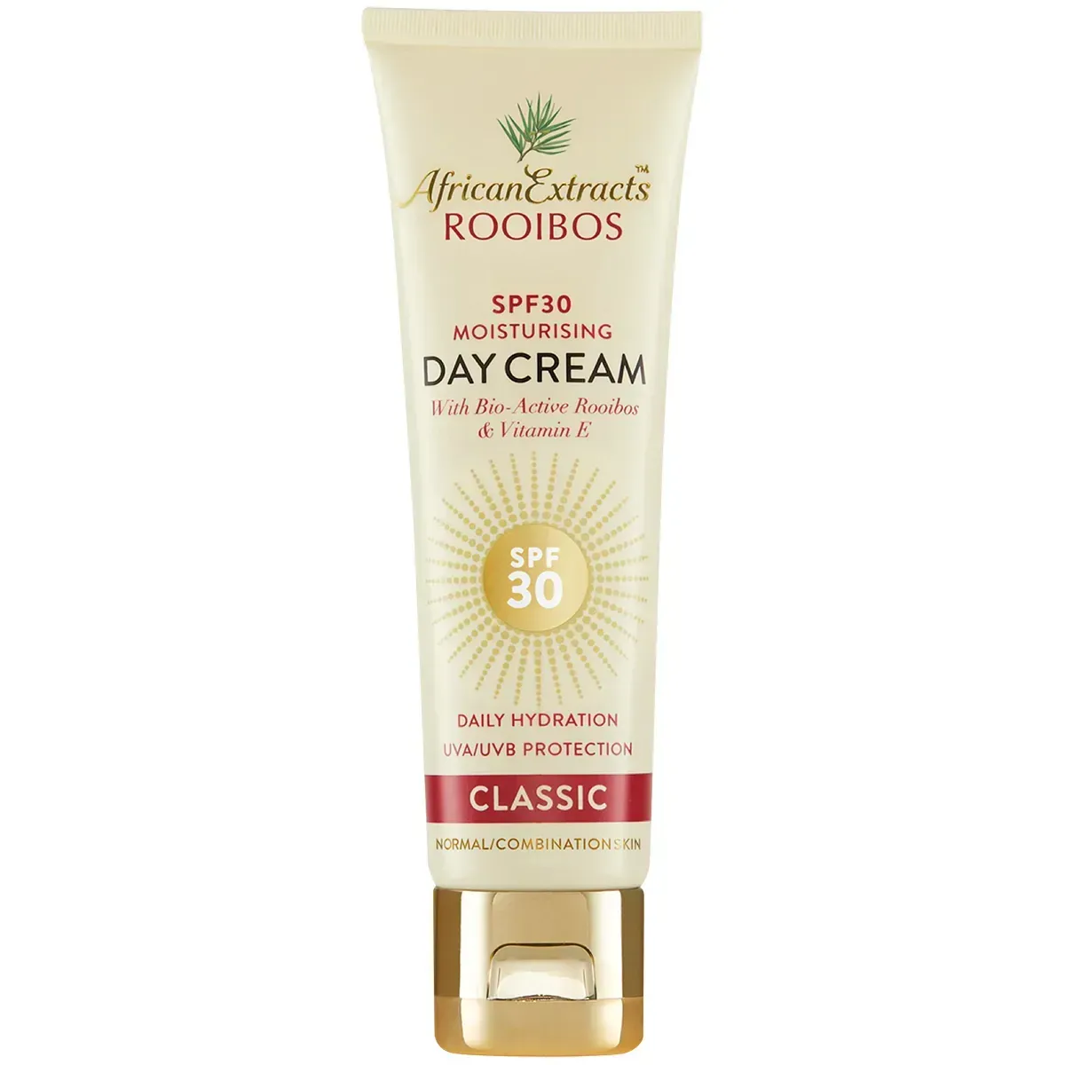 Front of African Extracts Rooibos SPF30 Moisturising Day Cream tube