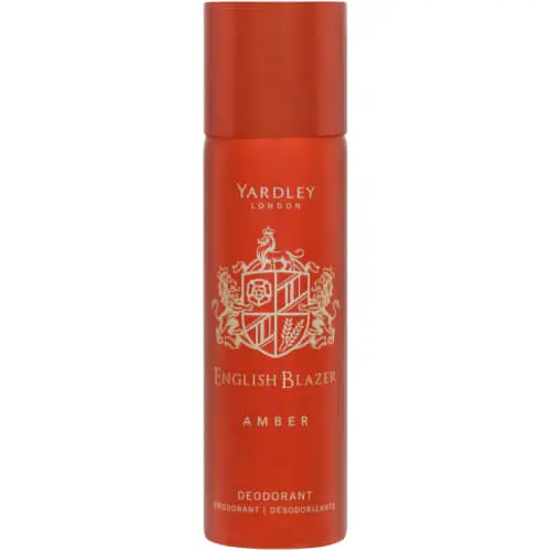 Front of Yardley English Blazer Amber Deodorant 125 ml can