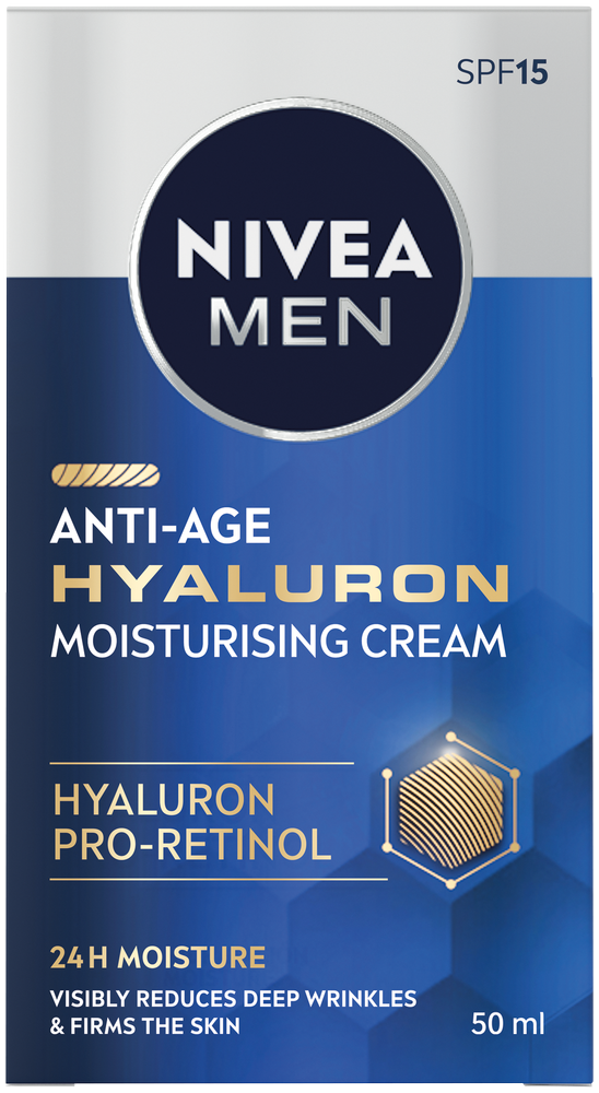 Nivea MEN SPF 15 Anti-Age Hyaluron Moisturising Cream 50ml