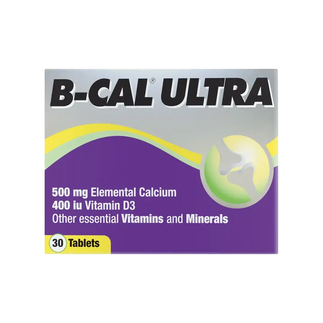 Front of Inova B-Cal Ultra 30 Tablets box