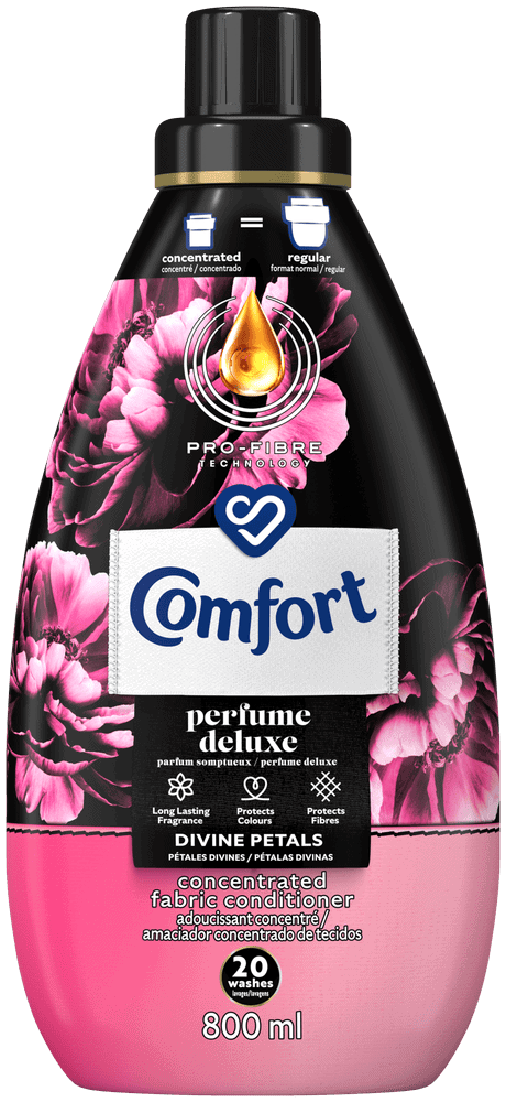 Comfort Perfume Deluxe Divine Petals Laundry Fabric Softener 800ml
