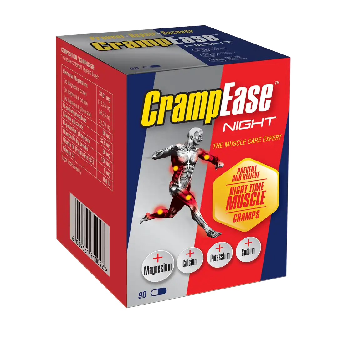 Front of CrampEase Night 90 capsules box
