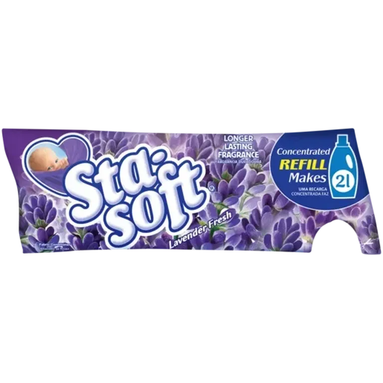 Front of Sta-Soft Lavender Fresh Concentrated Refill 500 ml fabric softener sachet