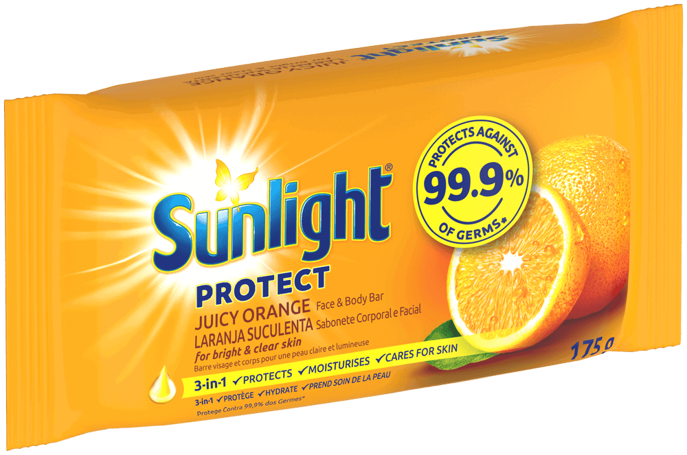 Sunlight Protect Juicy Orange Face and Body Bar Soap 175g