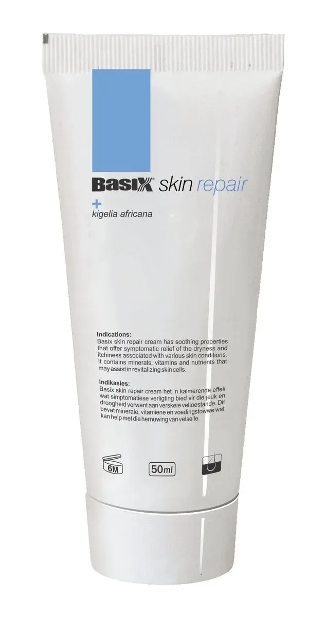 Front of Basix Skin Repair Cream 50 ml tube