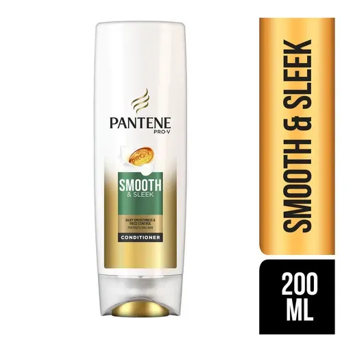 Front of Pantene Pro-V Smooth & Sleek Conditioner 200 ml bottle
