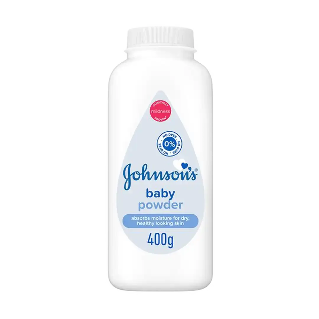 Front of Johnson's Baby Powder 400 g bottle