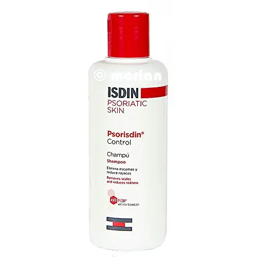 Front of ISDIN Psorisdin Control Shampoo 200 ml bottle
