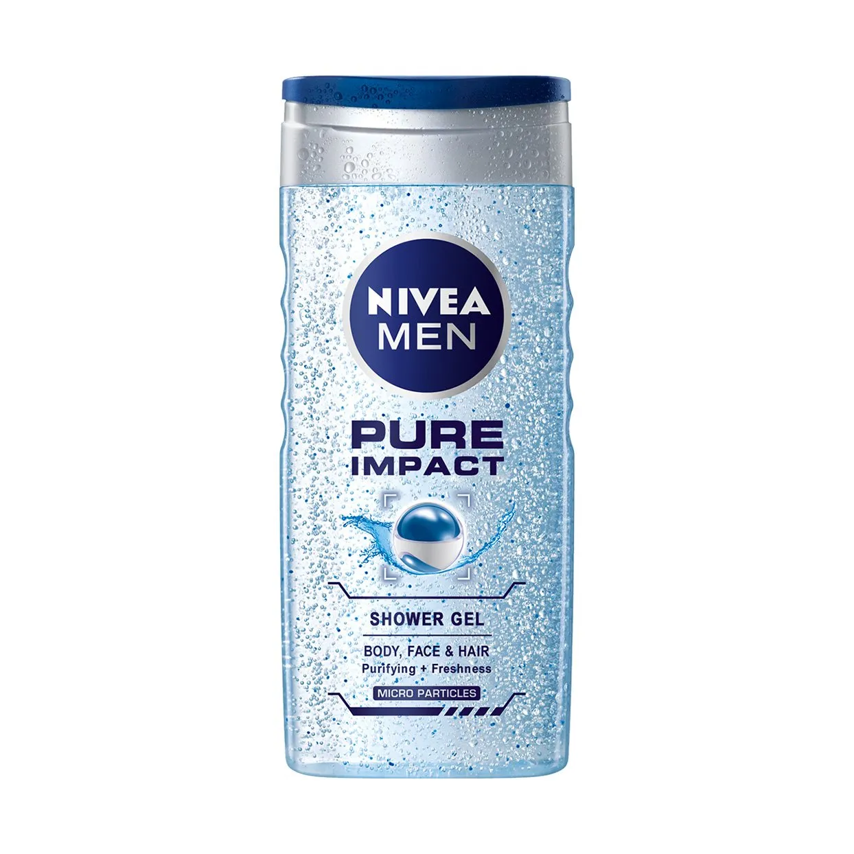 Front of Nivea Men Pure Impact Shower Gel 250ml bottle