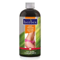Front of Herbex Fat Burn Peach Concentrate 400 ml bottle