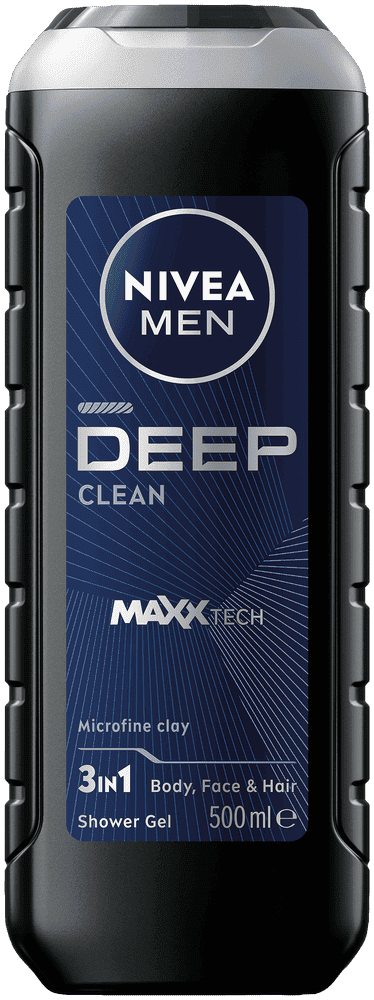 Nivea MEN DEEP Clean 3-in-1 Shower Gel 500ml