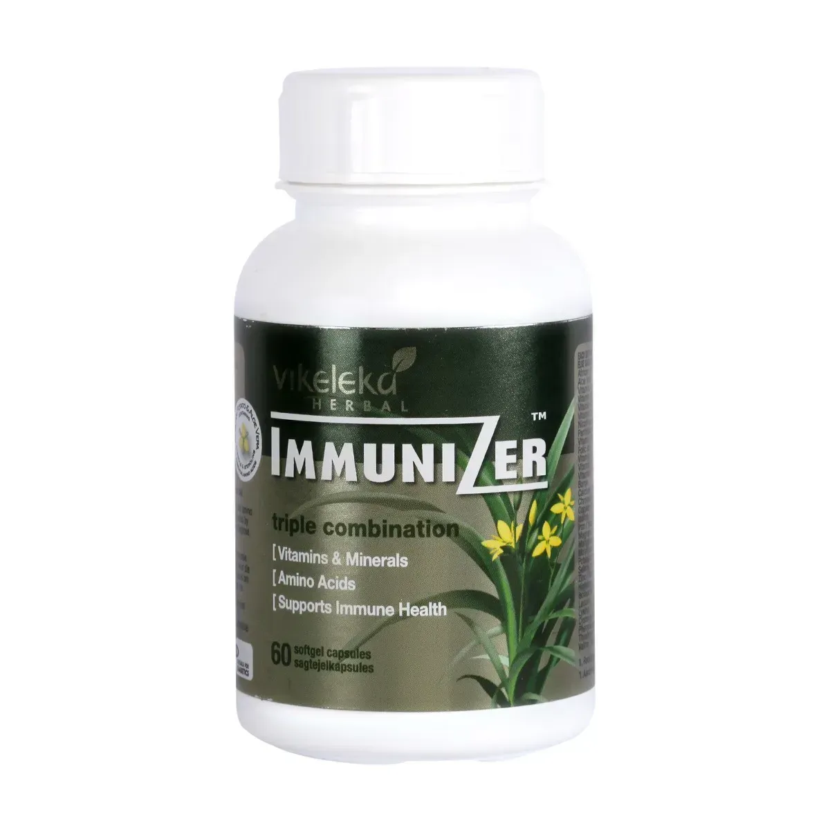 Front of Vikeleka Herbal Immunizer 60 capsules bottle