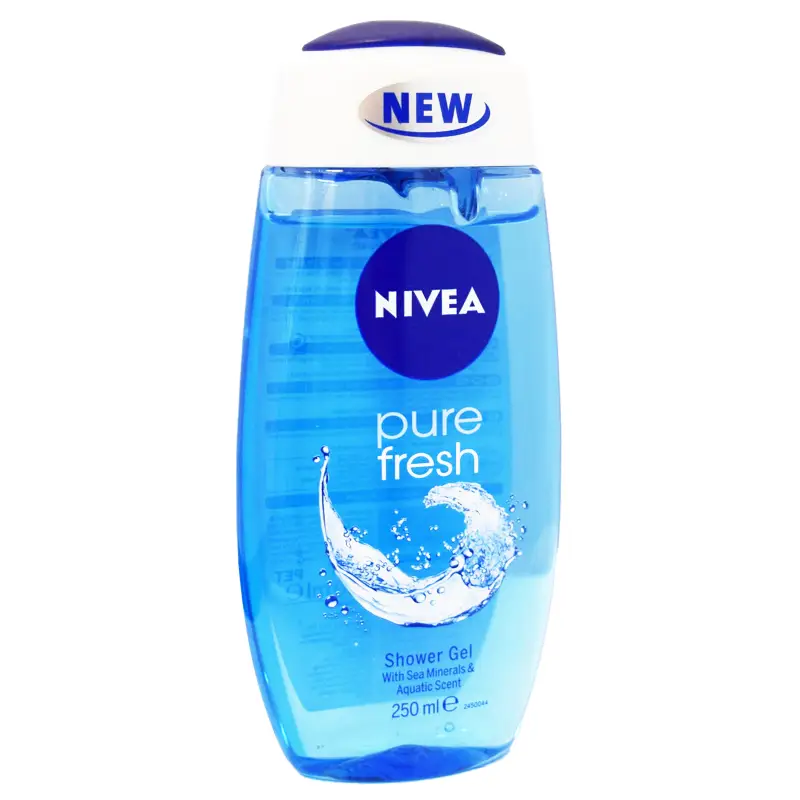 Front of NIVEA Pure Fresh Shower Gel 250 ml bottle