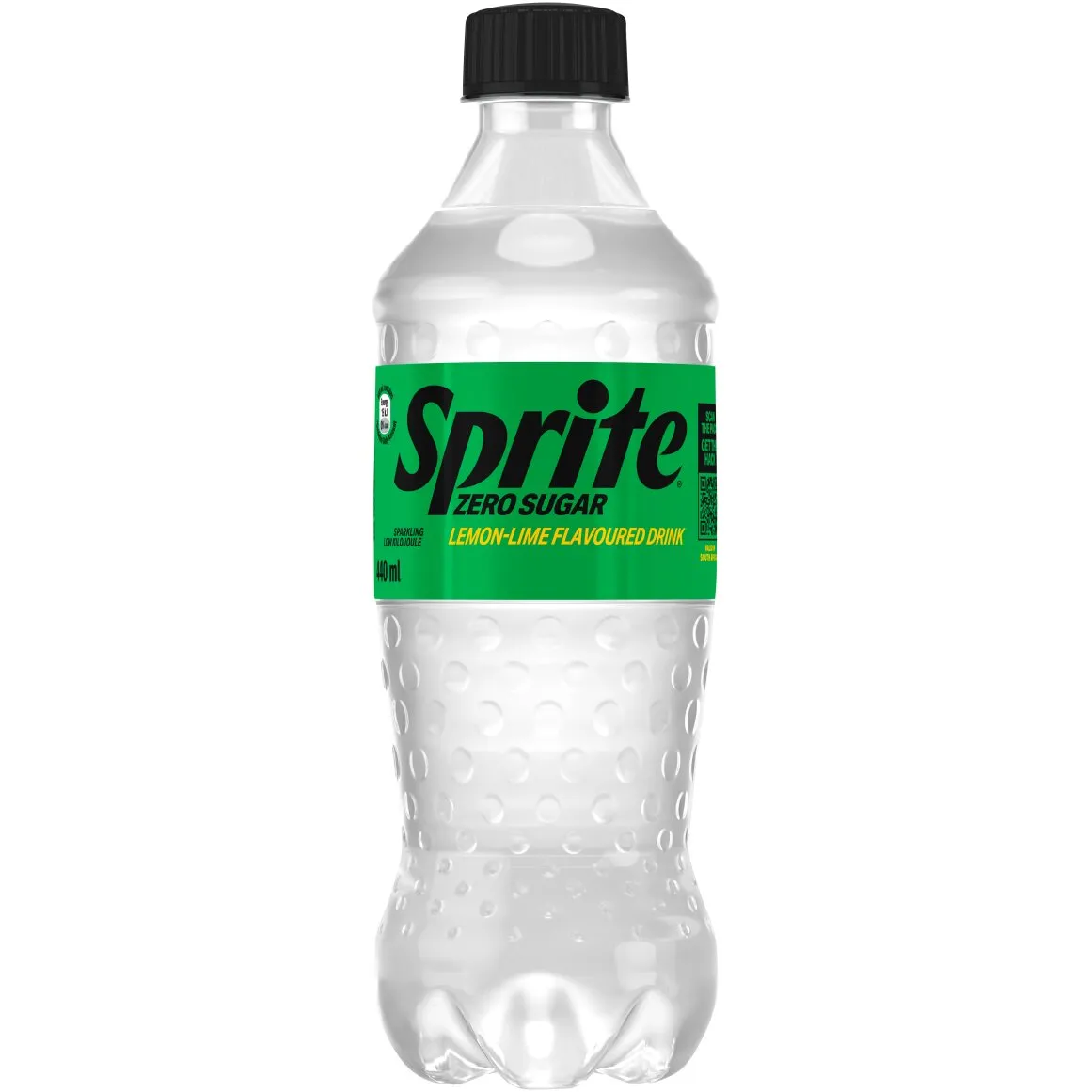 Front of Sprite Zero Sugar Lemon-Lime 440 ml bottle