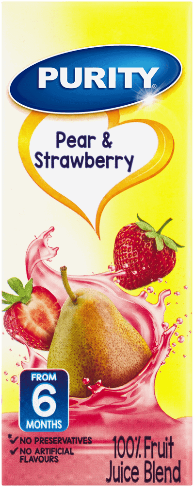 Purity From 6 Months Pear & Strawberry 100% Fruit Juice Blend 200ml