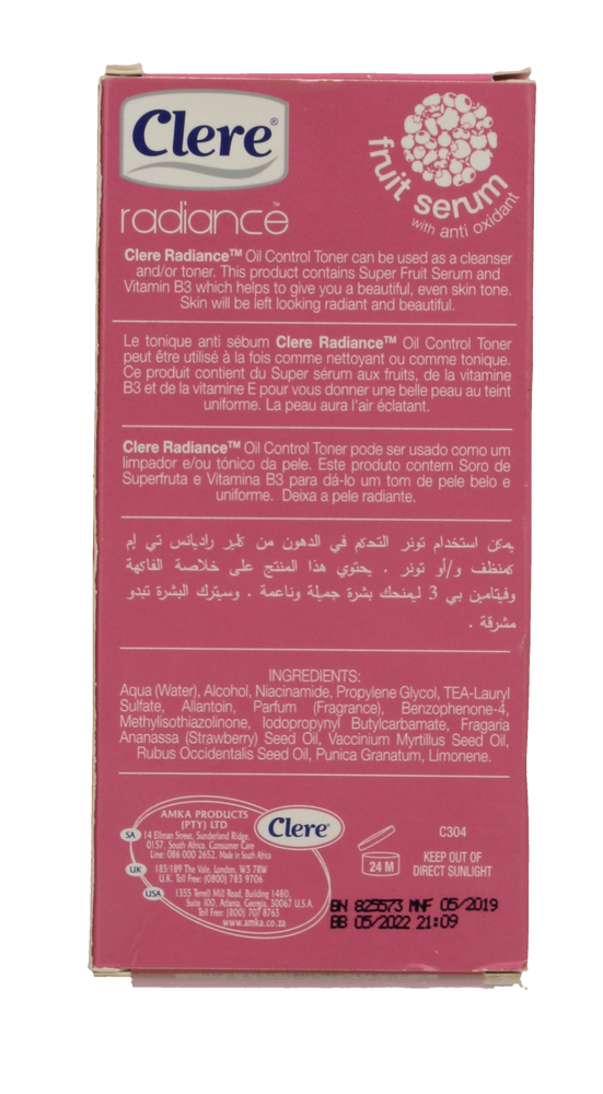 Clere Radiance Oil Control Toner 100ml