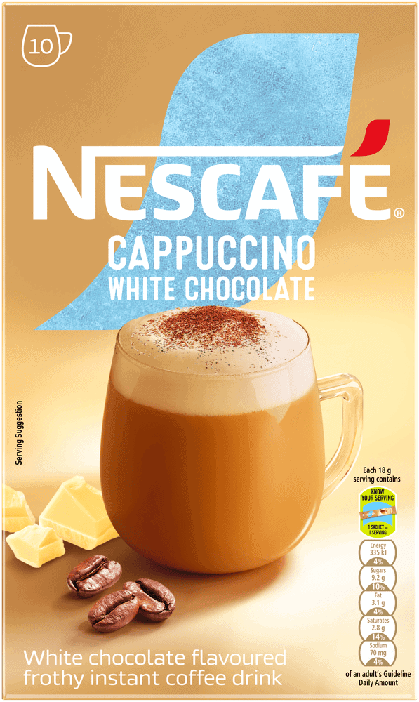 Nescafé White Chocolate Flavoured Instant Cappuccino 10 x 18g