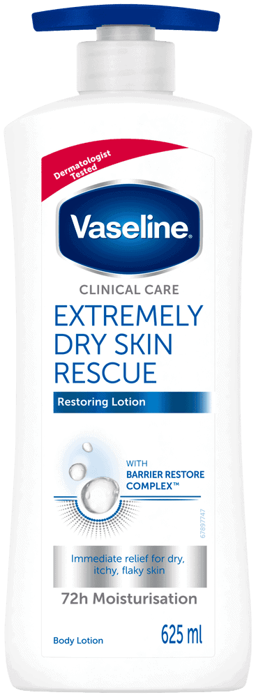 Vaseline Clinical Care Extremely Dry Skin Rescue Fragrance Free Body Lotion 625ml