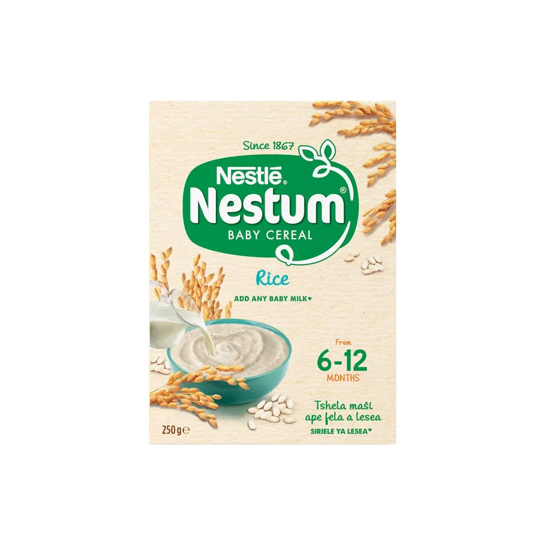 Front of Nestlé Nestum Rice Baby Cereal 250 g box