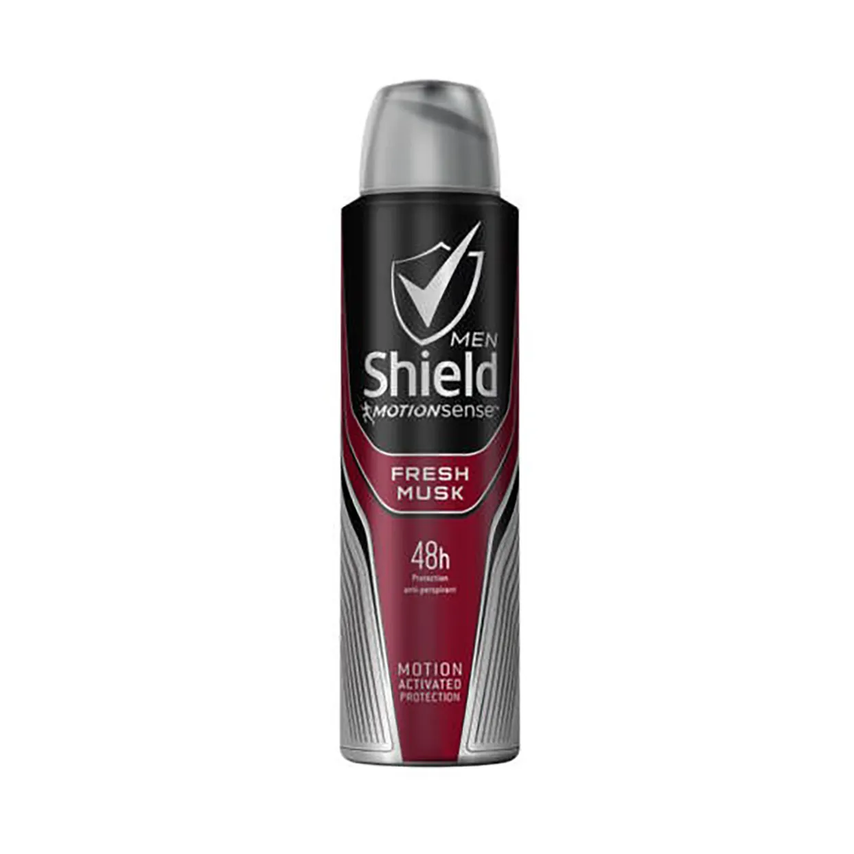 Front of Shield Men Fresh Musk 48H Motionsense Deodorant Aerosol 150ml