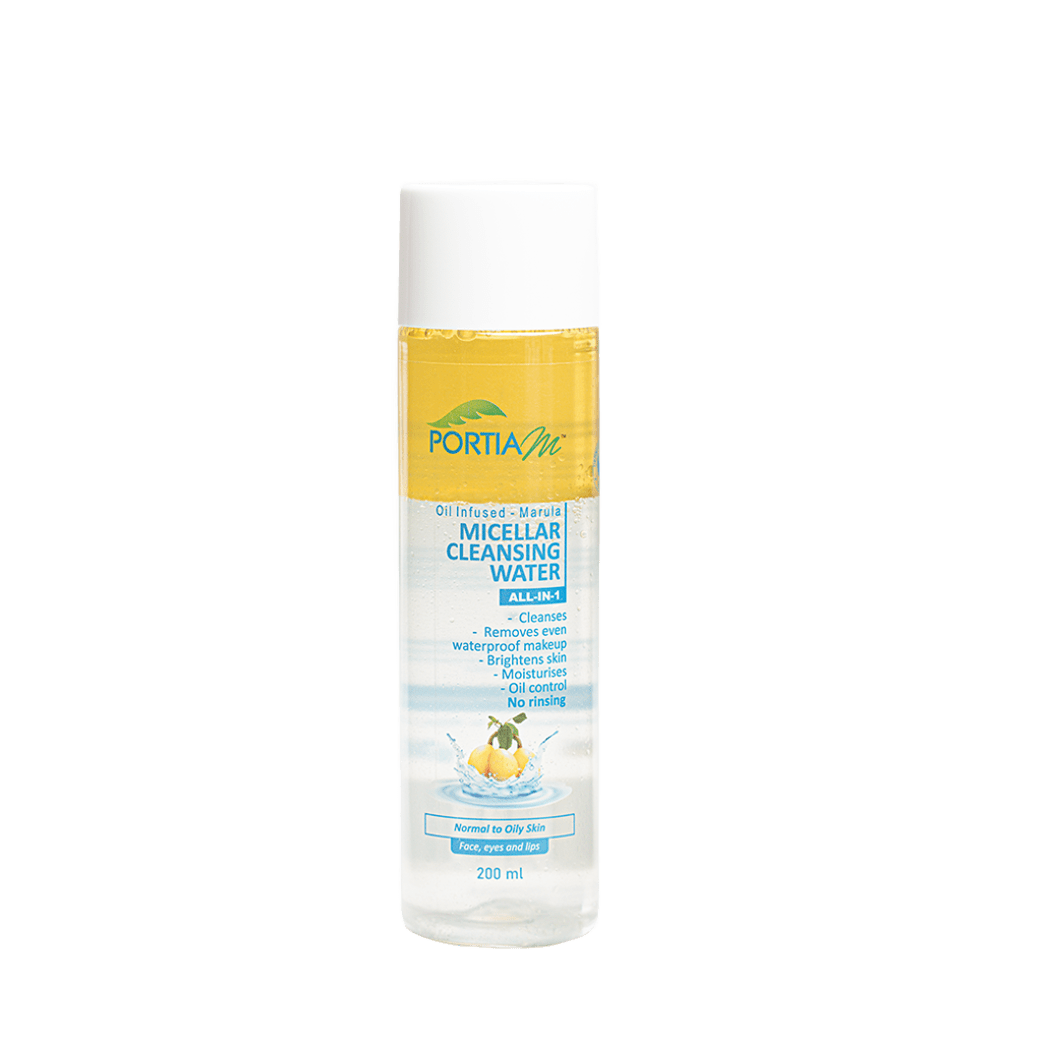 Front of Portia M Marula Micellar Cleansing Water 200ml bottle