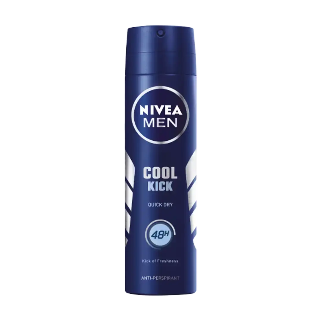Front of NIVEA Men Cool Kick Anti-Perspirant 150ml spray can, high resolution