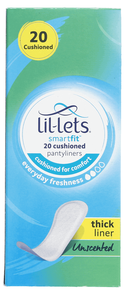 Lil-lets SmartFit Unscented Thick Pantyliners 20pk