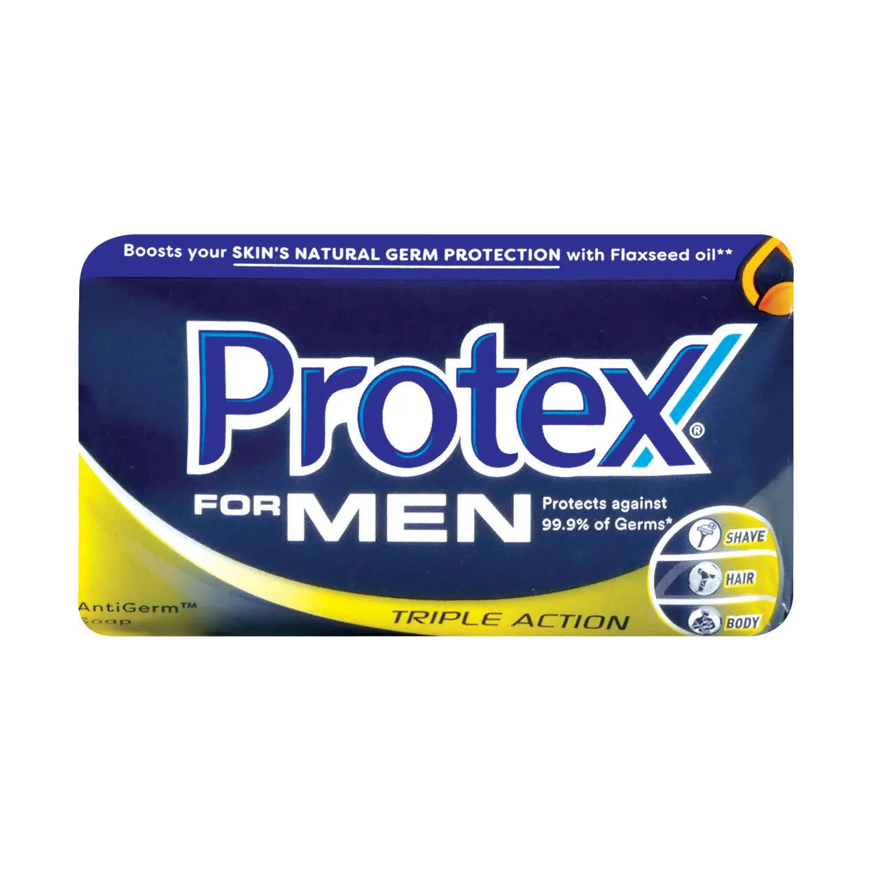 Front of Protex For Men Triple Action Soap 150g pack