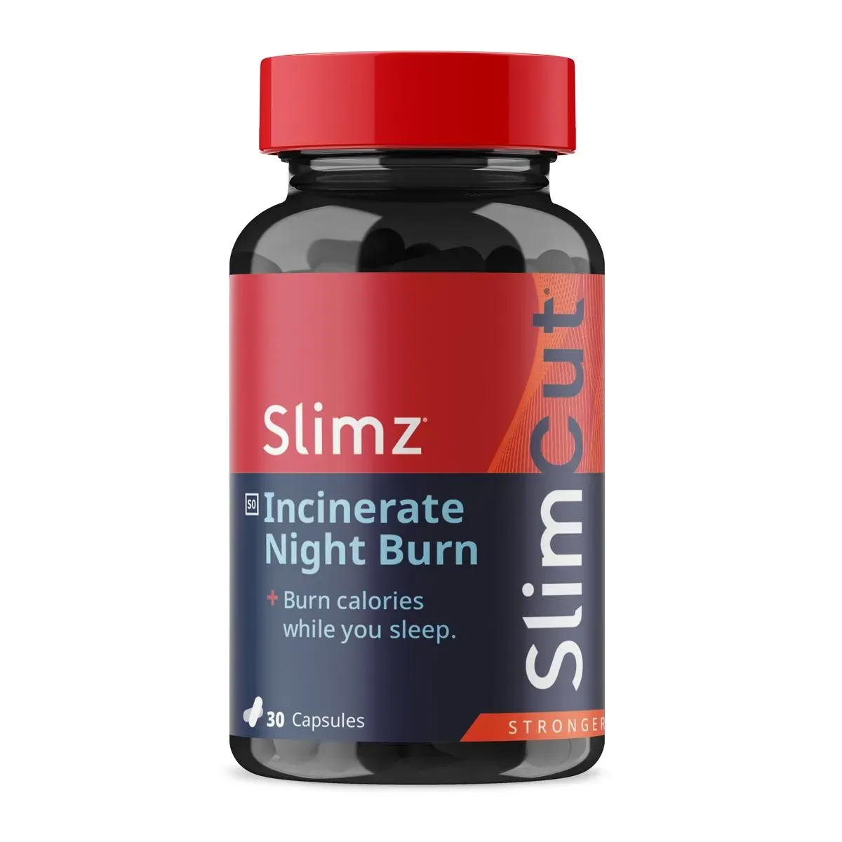 Front of Slimz Incinerate Night Burn 30 capsules bottle