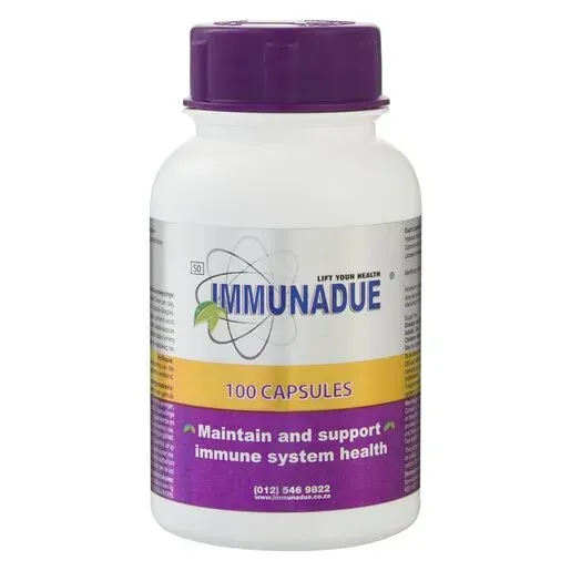 Front of Immunadue Herbal 100 Capsules bottle