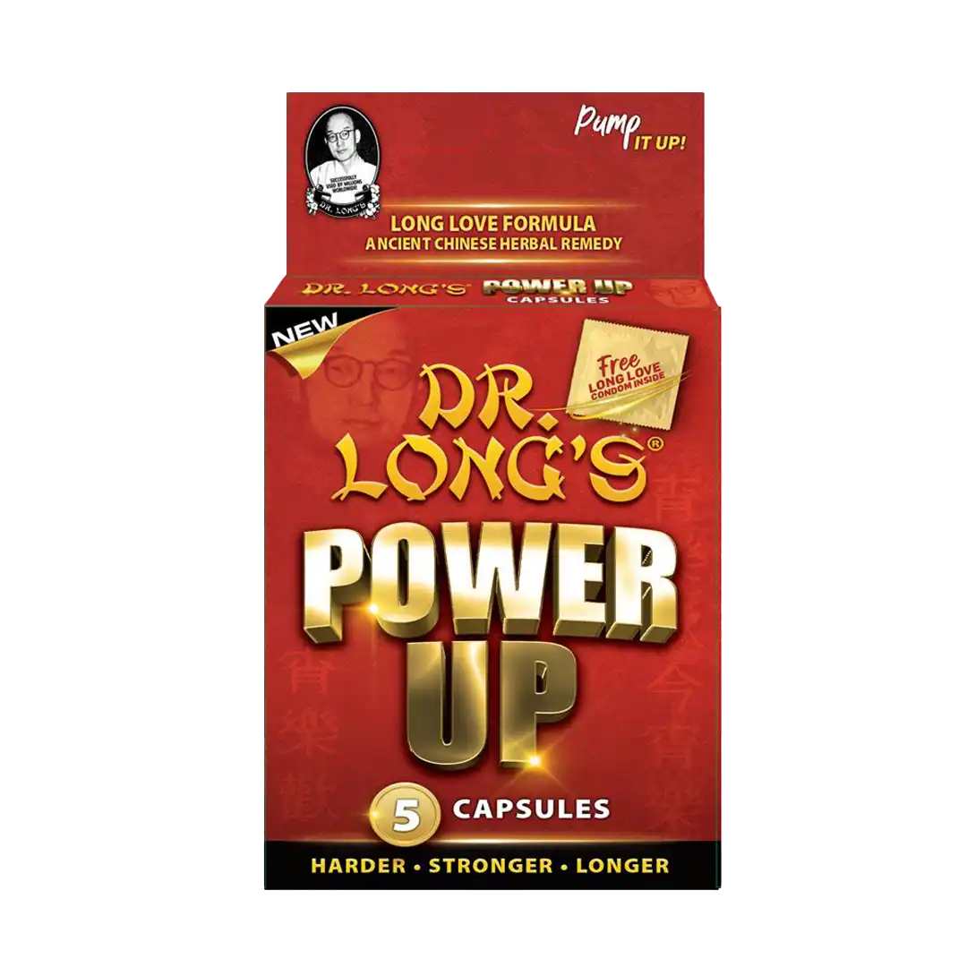 Front of Dr. Long's Power Up Capsules 5 capsule pack by GM Pharmaceuticals