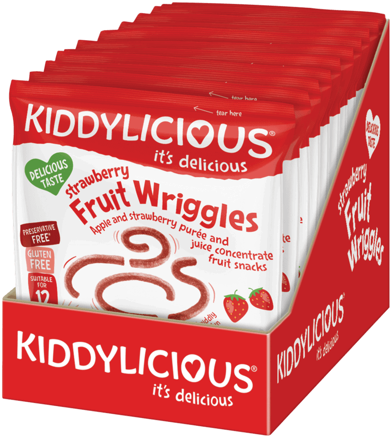 Kiddylicious Strawberry Fruit Wriggles 12g