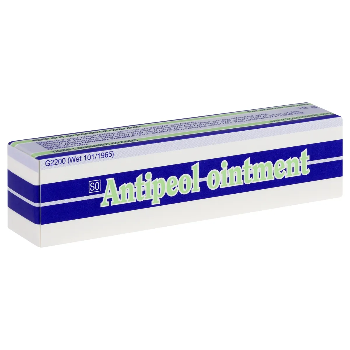 Front of Antipeol Ointment 18 g box