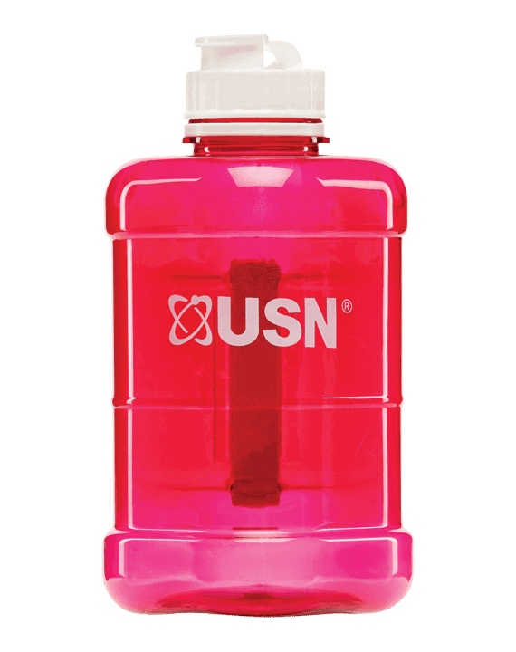 Front of USN pink water bottle 1 L