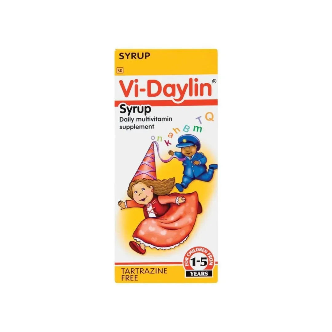 Front of Vi-Daylin Syrup 150 ml box on white background