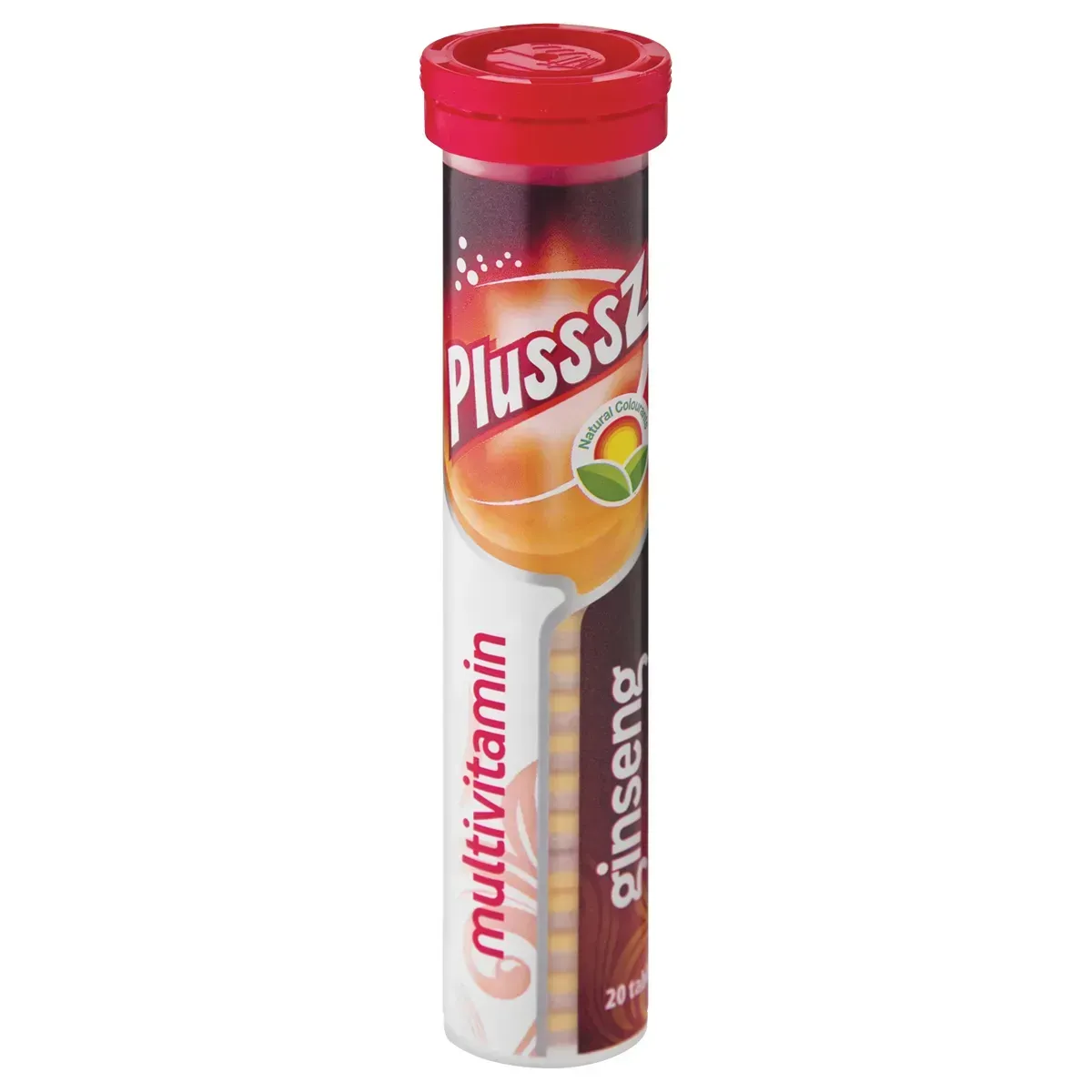 Front of Activo Health Plusssz Multivitamin Ginseng effervescent tube, 20 tablets