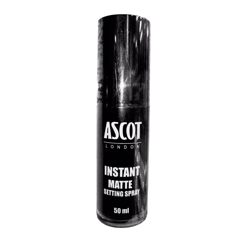 Front of Ascot London Instant Matte Setting Spray 50 ml bottle